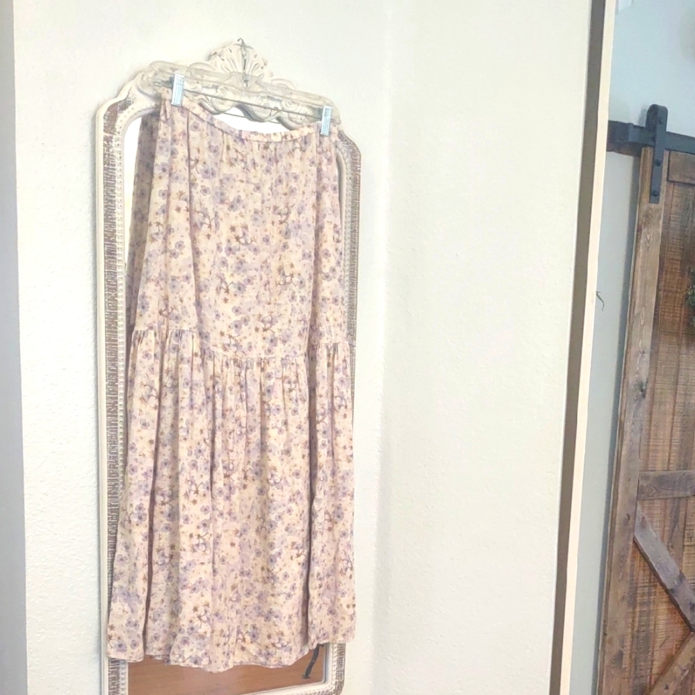 H&M Drop Waist Elastic Maxi Skirt